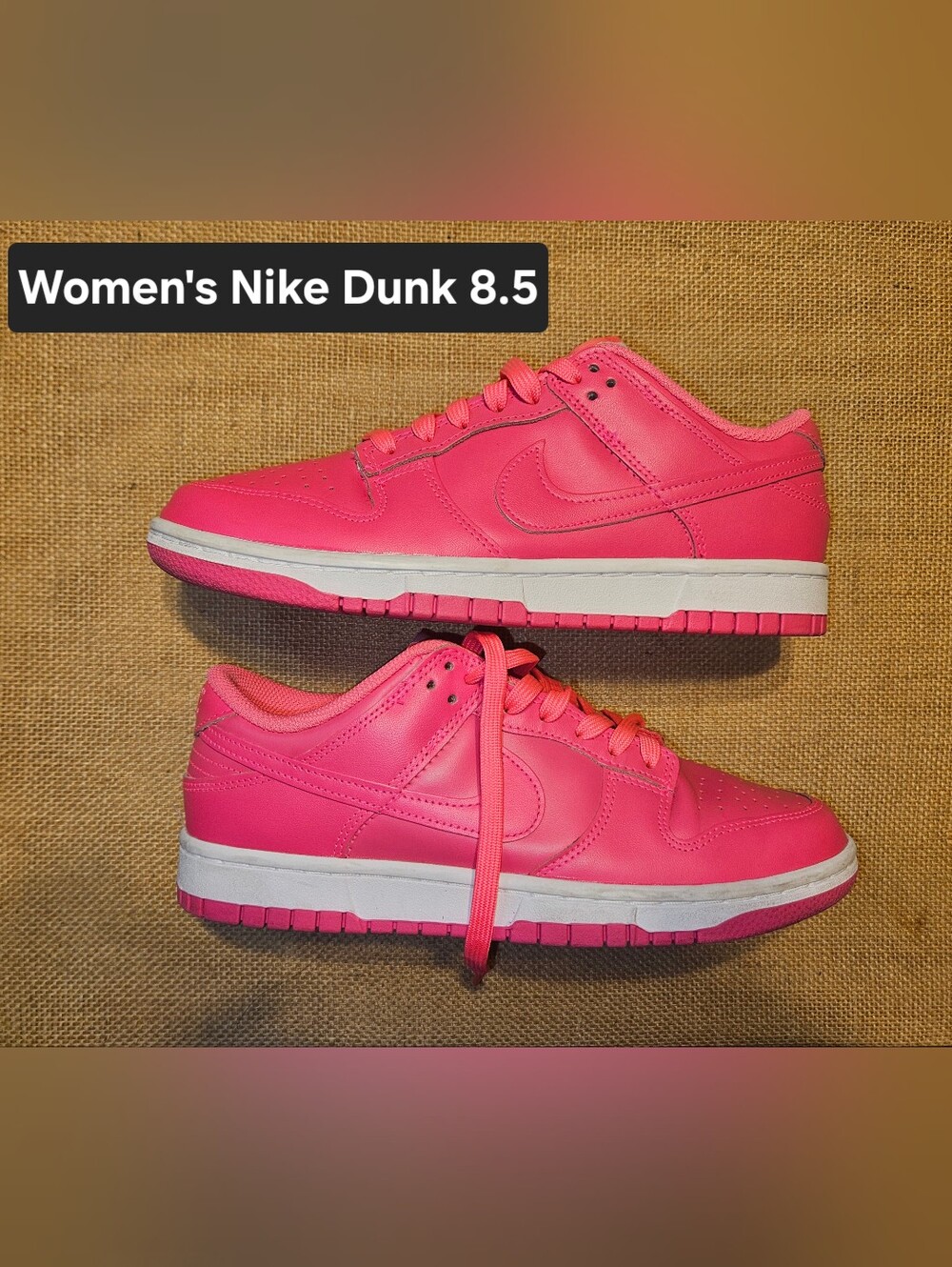Nike Women's Dunk Low Sneakers in Hot Pink
